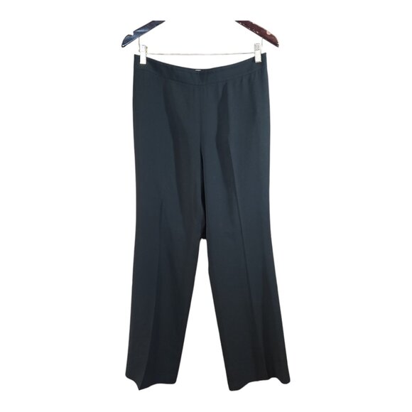 Lafayette 148 Finesse Crepe Wide Leg Dress Pants in Black Career Work Wo… - Picture 2 of 6